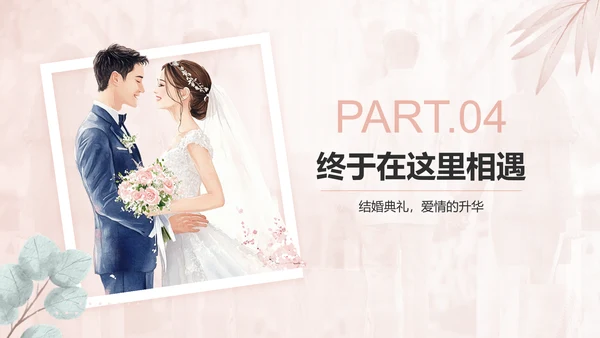 红色手绘风结婚典礼仪式PPTPPT模板