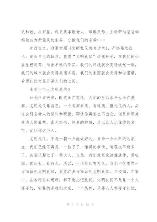 小学生个人文明总结范本10篇.docx