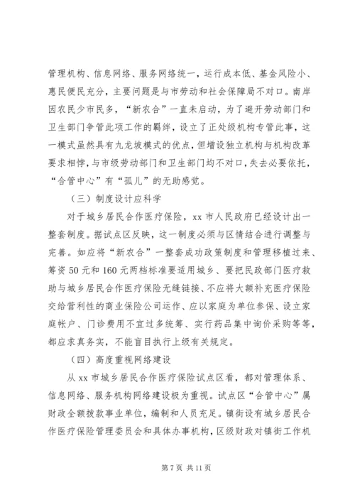 城乡居民医疗保险的调研报告.docx