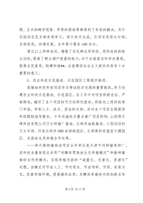 乡镇科技工作总结及工作计划.docx