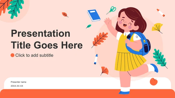 橙色卡通风教育培训PPT主题