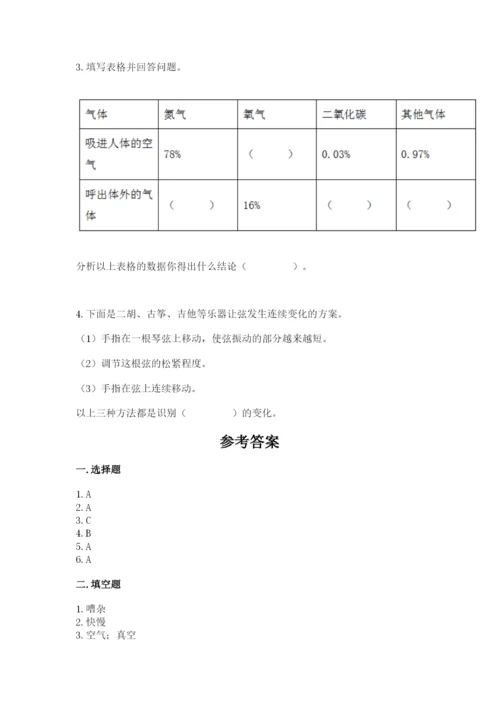 教科版四年级上册科学期末测试卷【轻巧夺冠】.docx