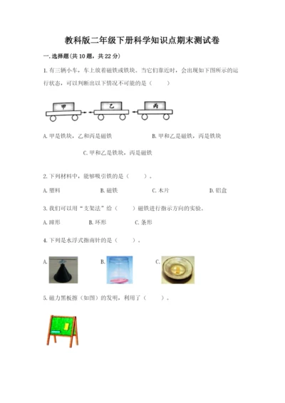 教科版二年级下册科学知识点期末测试卷及参考答案【实用】.docx