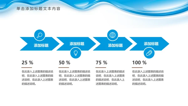 蓝色水资源纯净水行业环保PPT模板