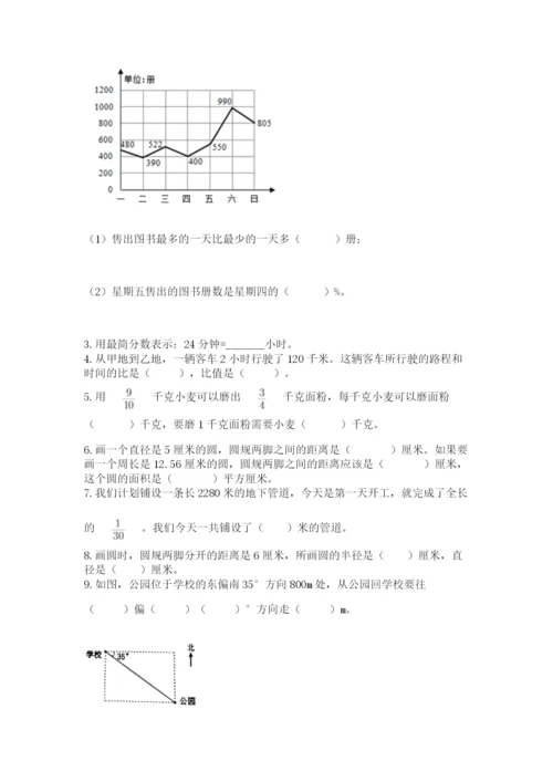 2022六年级上册数学期末考试试卷附参考答案（综合题）.docx