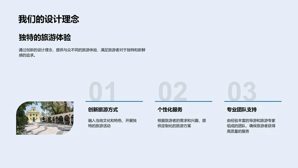 旅游路线产品介绍PPT模板