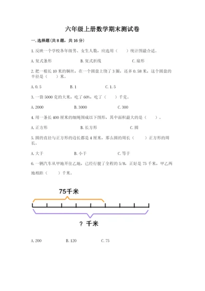 六年级上册数学期末测试卷含完整答案【典优】.docx