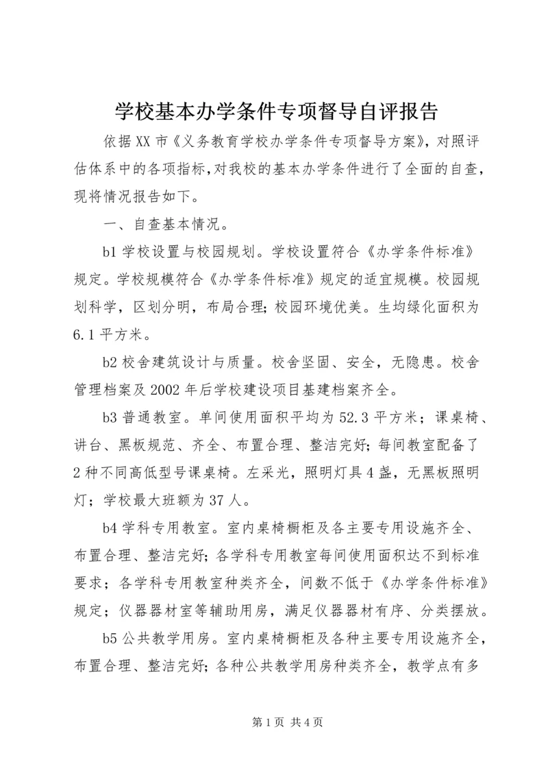 学校基本办学条件专项督导自评报告.docx