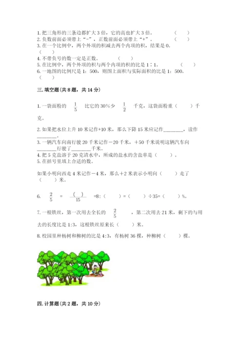 中卫市海原县六年级下册数学期末测试卷完整.docx