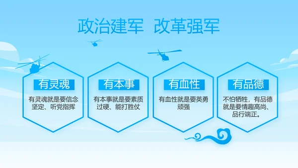 蓝色八一海军工作总结汇报动态PPT