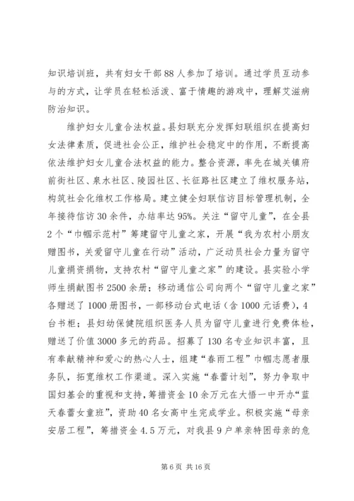 县妇联主席纪念三八妇女节表彰大会讲话稿.docx