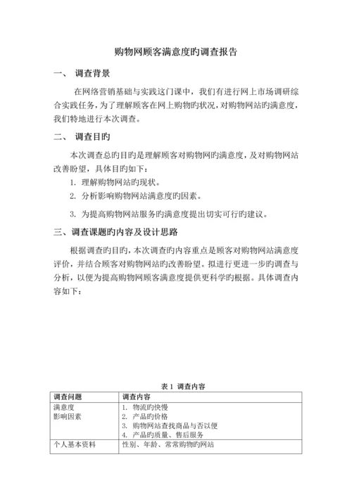 购物网用户满意度的调查报告.docx