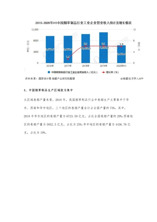 中国烟草制品行业市场现状及竞争格局分析-生产区域较为集中.docx