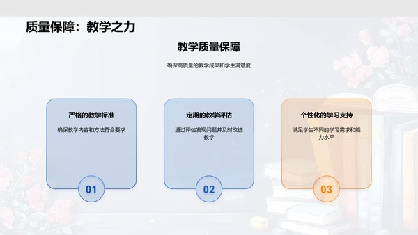 季度教学报告PPT模板