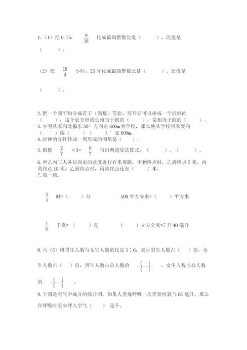 人教版六年级上册数学期末测试卷带答案（基础题）.docx