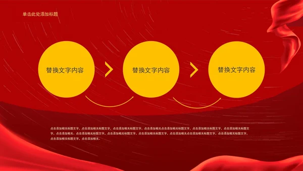 红色简约风建党100周年PPT模板