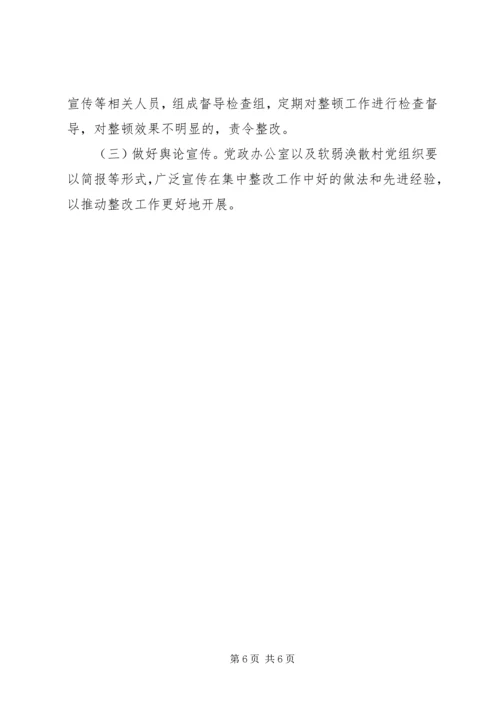 软弱涣散村党组织转化整改方案.docx