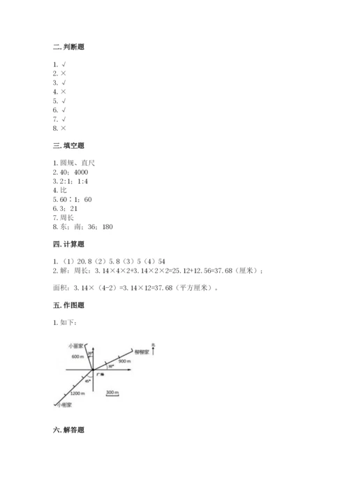 2022人教版六年级上册数学期末卷附答案（培优a卷）.docx