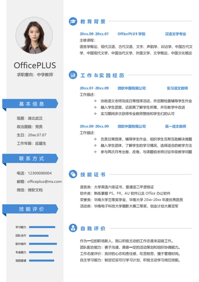 培训讲师（专业技能）简历模板