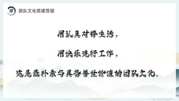 绿色中国风团队文化和态度PPT模板