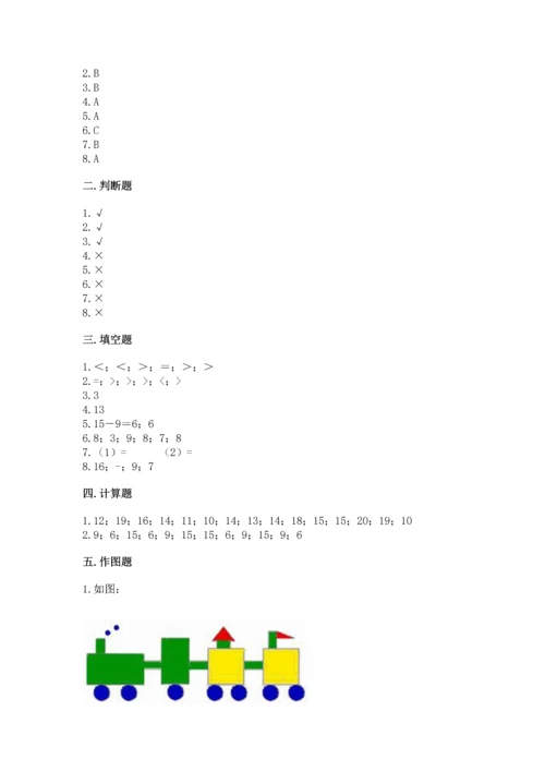 人教版一年级下册数学期中测试卷精品【突破训练】.docx