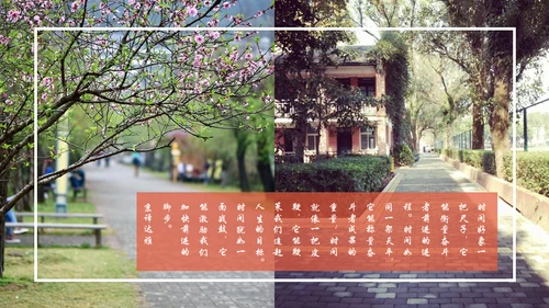 青春成长电子相册通用PPT模版