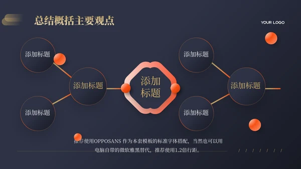蓝色简约风汇报通用PPT模板