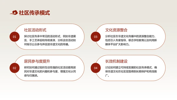 红色中国风非遗文化的传承与推广PPT模板