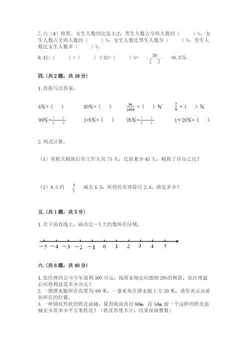 苏教版六年级数学小升初试卷附答案【研优卷】.docx