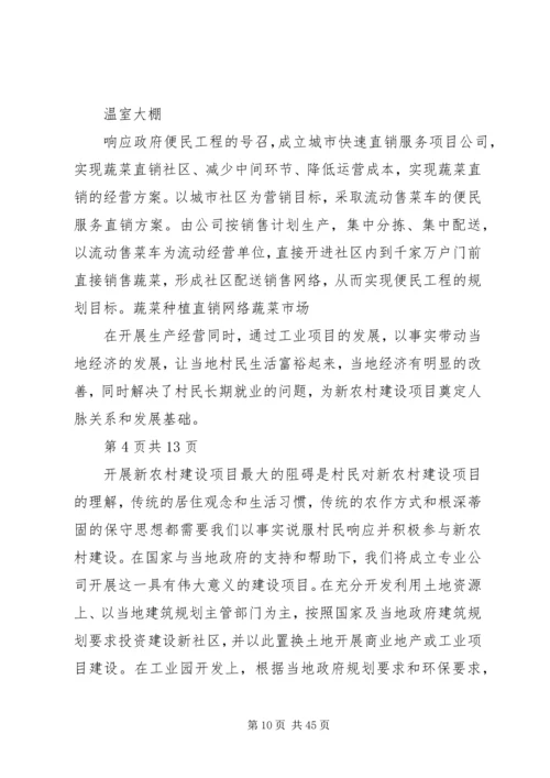 新农村建设计划书.docx