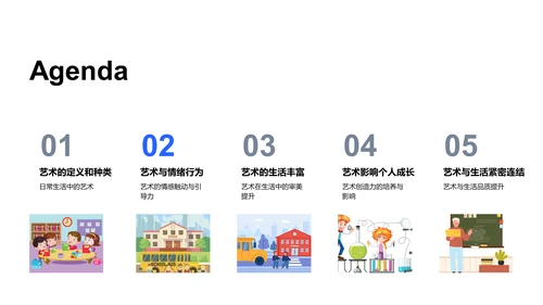 艺术润物生活PPT模板