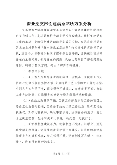 蚕业党支部创建满意站所方案分析.docx