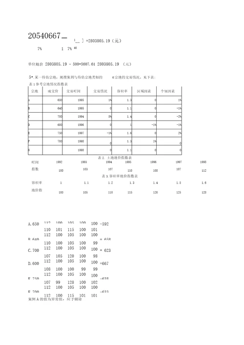 秋资产评估作业二答案参考