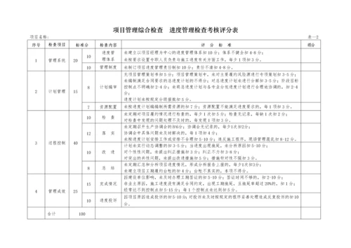 项目管理检查考核评分表.docx