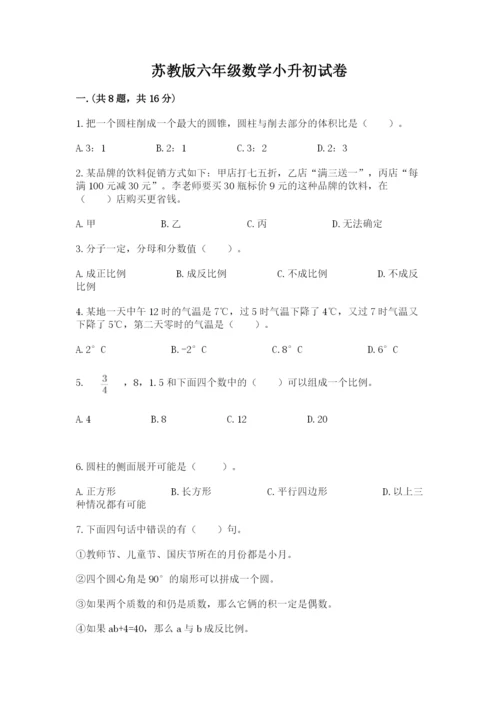 苏教版六年级数学小升初试卷精品【网校专用】.docx