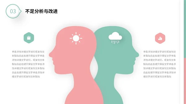粉绿色简约形状微粒体工作总结述职报告未来规划PPT