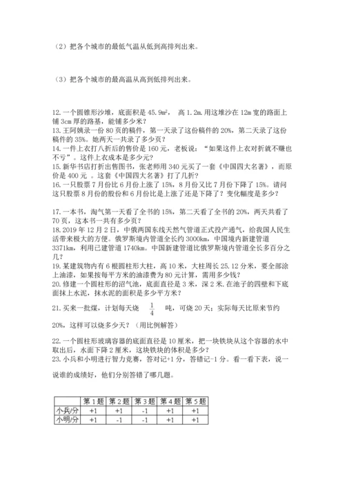 六年级小升初数学解决问题50道精品（综合题）.docx