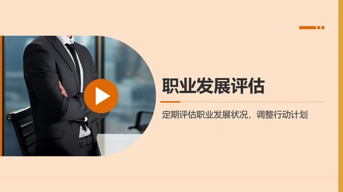 橙色商务风职业目标与行动计划书PPT模板