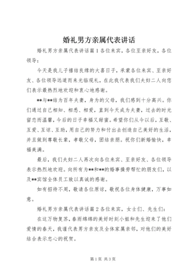 婚礼男方亲属代表讲话.docx