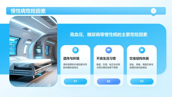 蓝色3D风公共卫生与预防医学知识普及PPT模板
