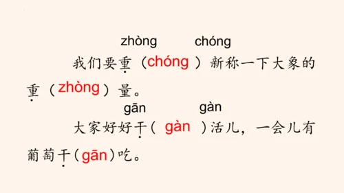 部编版2022-2023学年语文二年级上册期末复习专项-多音字  课件-