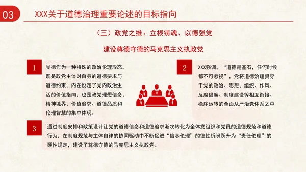 道德治理重要论述的时代意涵关系结构及目标指向专题党课PPT