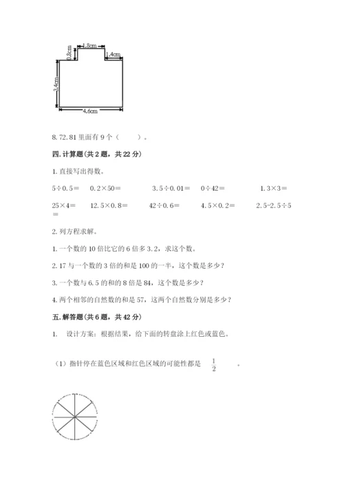 人教版五年级上册数学期末考试试卷各版本.docx