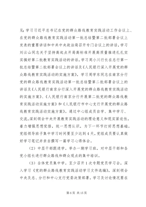 银行开展党的群众路线实施方案.docx
