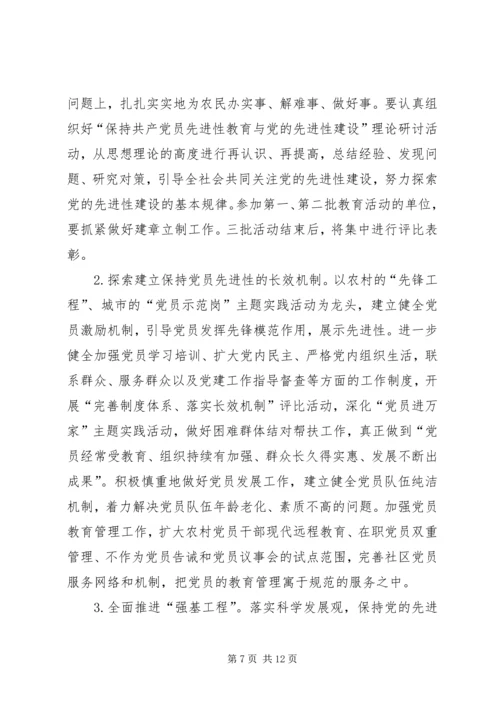 在全市组织工作会议上的工作汇报.docx