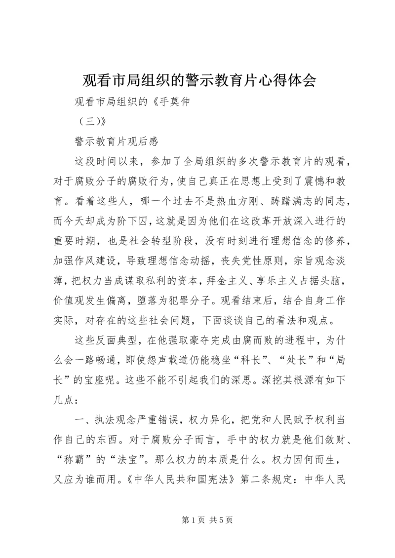 观看市局组织的警示教育片心得体会.docx