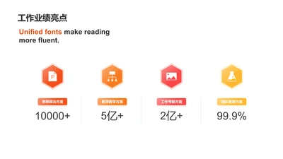 多色扁平业绩亮点