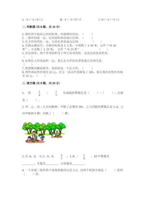 人教版六年级下册数学期末测试卷精品（典型题）.docx