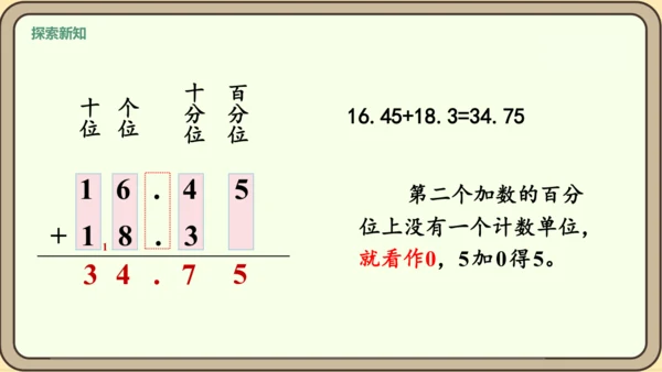 新人教版数学四年级下册6.2   小数加减法（2）课件