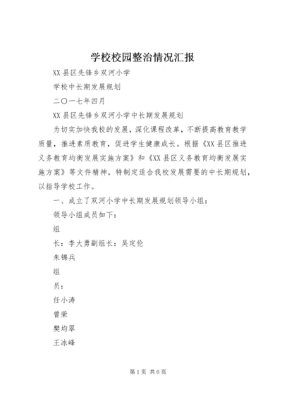 学校校园整治情况汇报 (5).docx